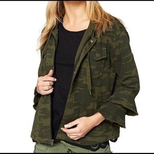 Sanctuary “life adventure” camo hoodie